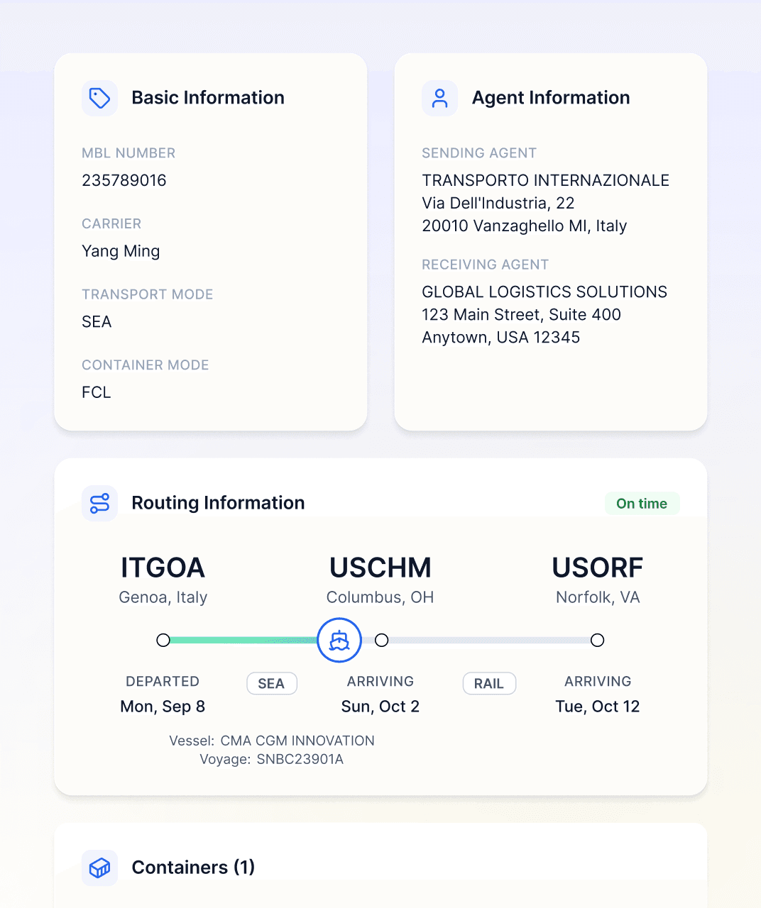 Automated Shipment Operations