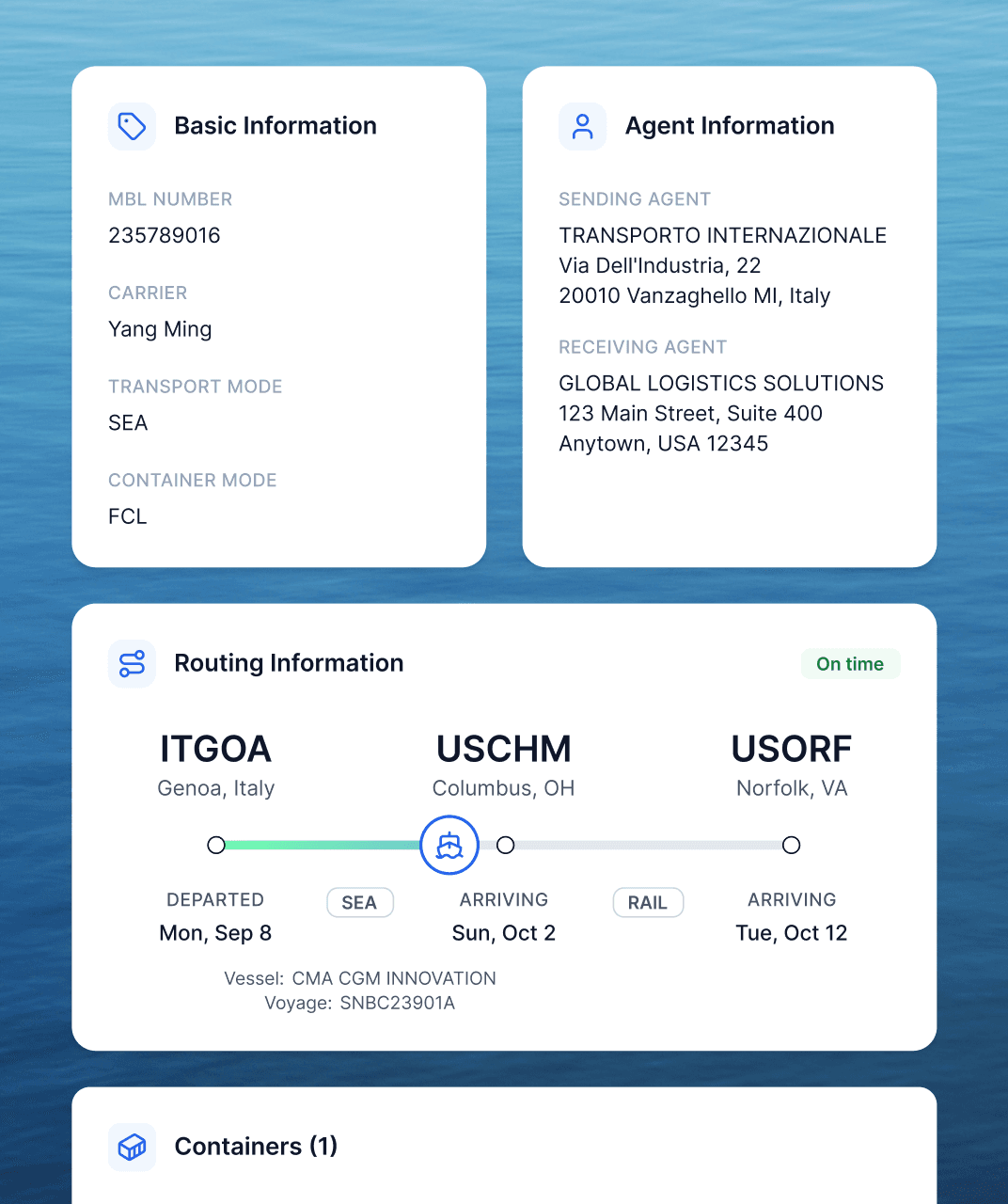Freight operations and shipment workflow