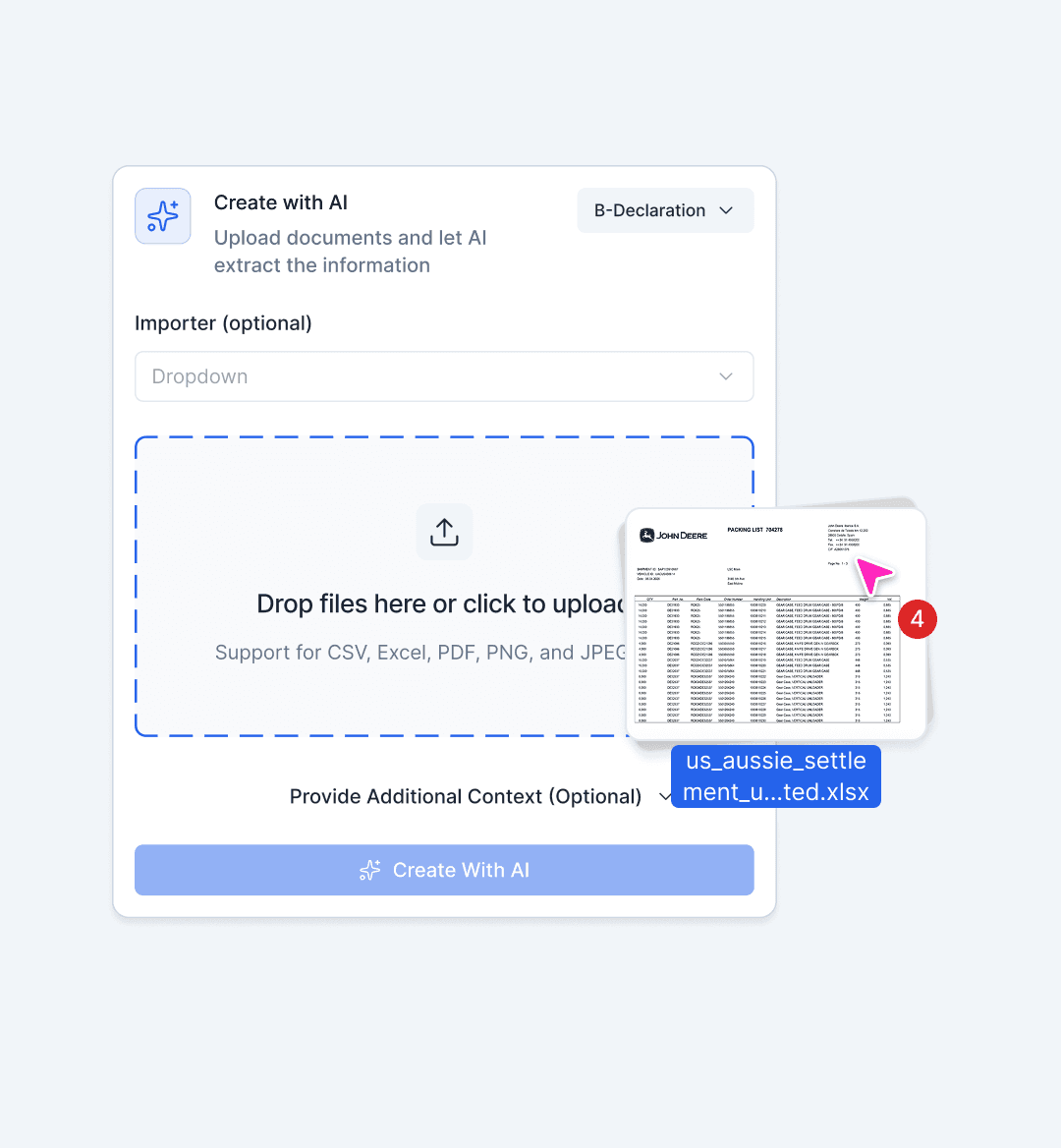 Documents entering Cervo via upload, email, or API.
